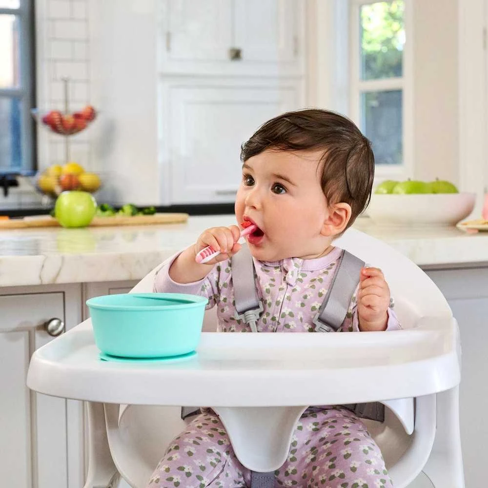 MUNCHKIN šaukšteliai, 3 vnt., Gentle Dip, Rožinė-Violetinė, 4 mėn.+, 91510P
