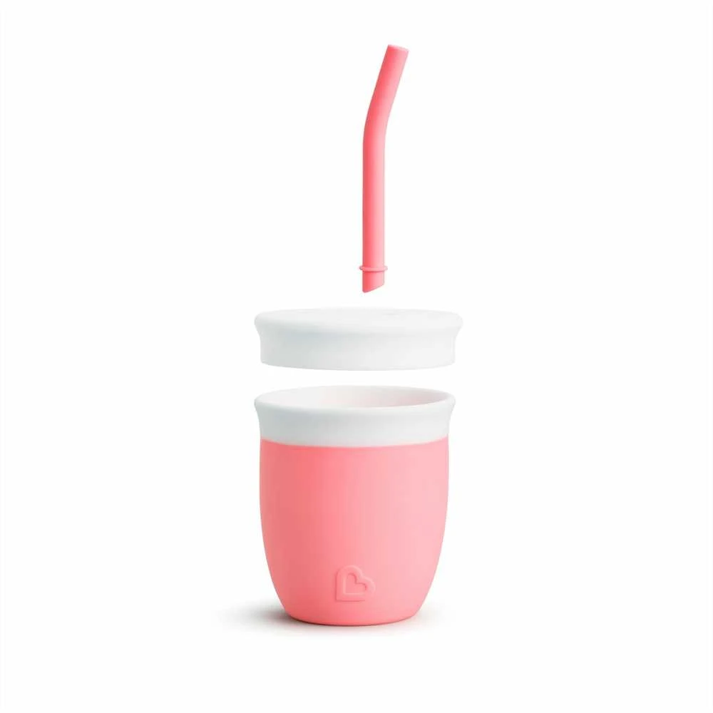 MUNCHKIN silikoninė gertuvė, C'est, koralinė, 118ml, 90055