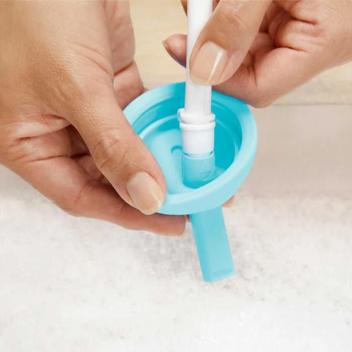 MUNCHKIN gertuvė su šiaudeliu SIMPLE CLEAN, mėlyna, 296 ml