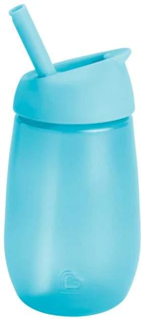 MUNCHKIN gertuvė su šiaudeliu SIMPLE CLEAN, mėlyna, 296 ml