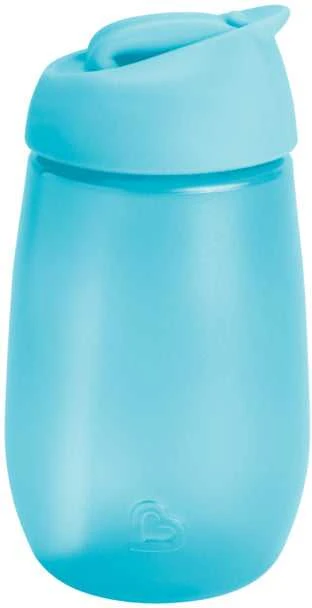 MUNCHKIN gertuvė su šiaudeliu SIMPLE CLEAN, mėlyna, 296 ml