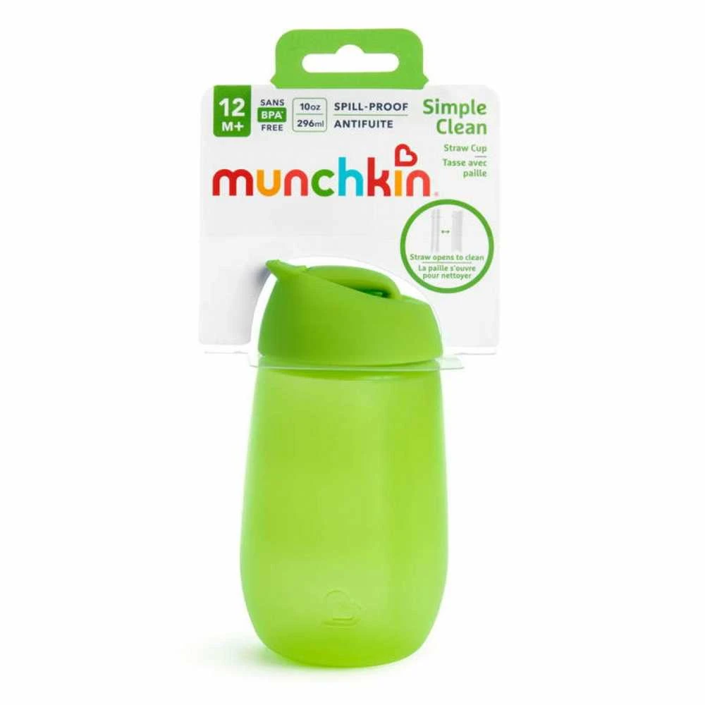 MUNCHKIN gertuvė su šiaudeliu SIMPLE CLEAN, žalia, 296 ml