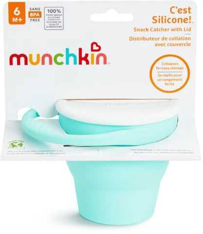 Munchkin užkandžių indelis Silicone Snack Catcher (mint)