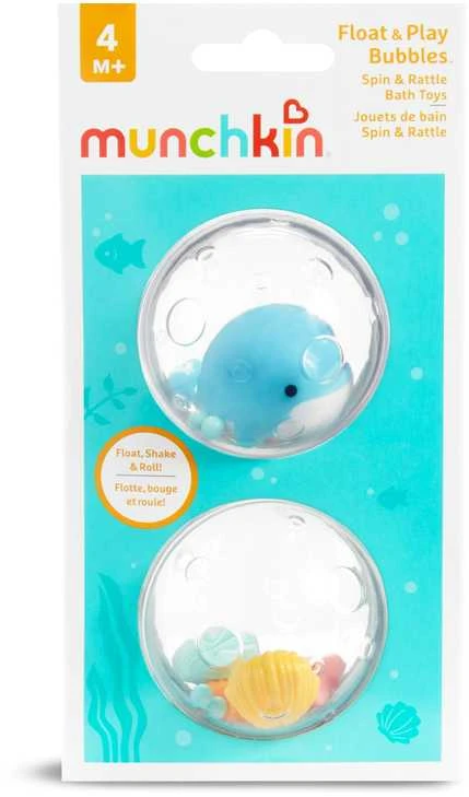 MUNCHKIN vonios žaislų rinkinys, Float & Play Bubbles, 4 mėn+, 2 vnt, 9004801