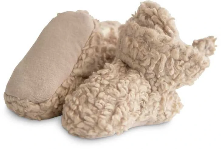 Mushie tapukai kūdikiui Cozy Baby Booties - Oatmeal