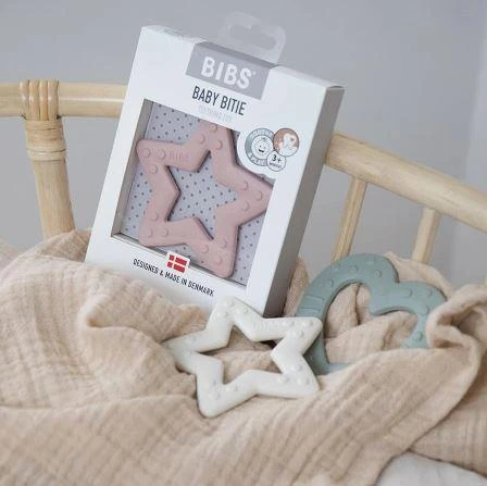 BIBS kramtukas rausva žvaigždutė (Baby Bitie Star Blush)