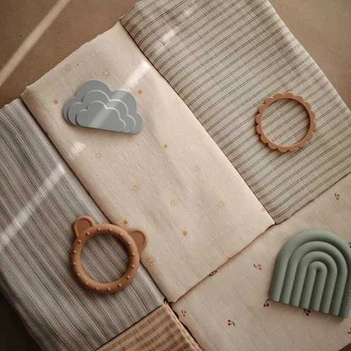 MUSHIE silikoninis kramtukas CLOUD, Gray
