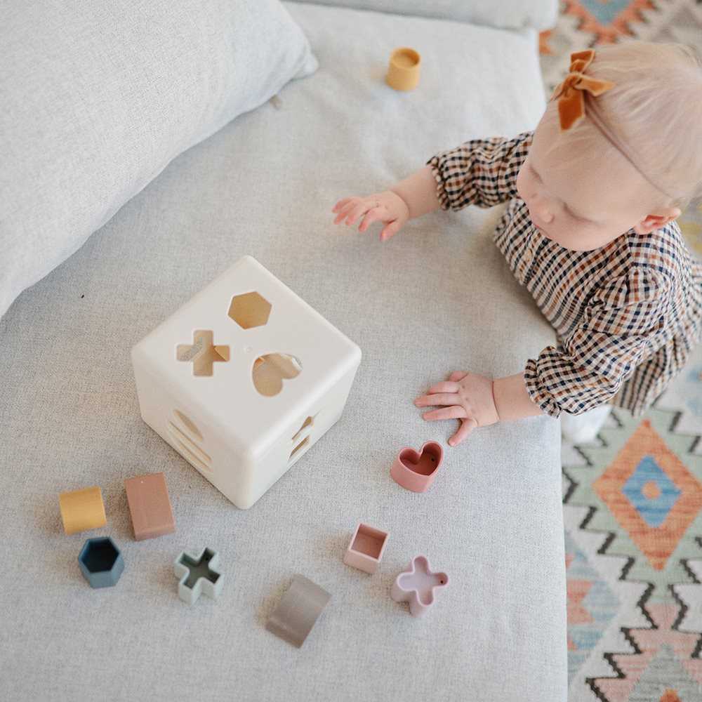Mushie lavinamasis rūšiavimo žaislas Coin & Tube Sorting Set