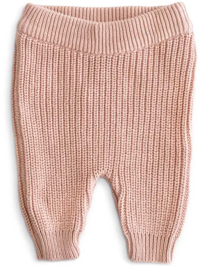 Mushie megztos kelnės Chunky Knit Pants Blush (įvairūs dydžiai)