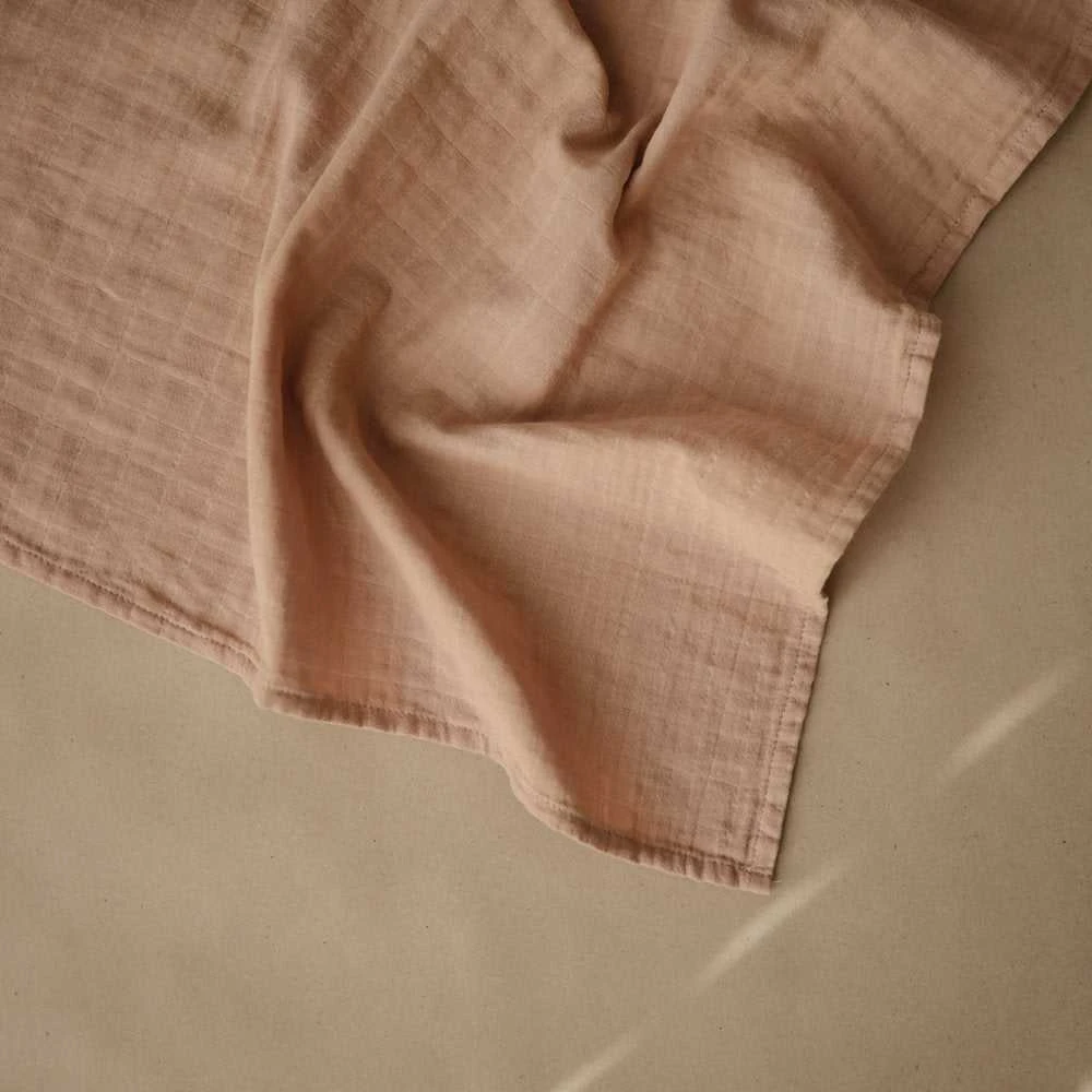 Mushie muslino vystyklai iš organinės medvilnės Blush (3 vnt.)