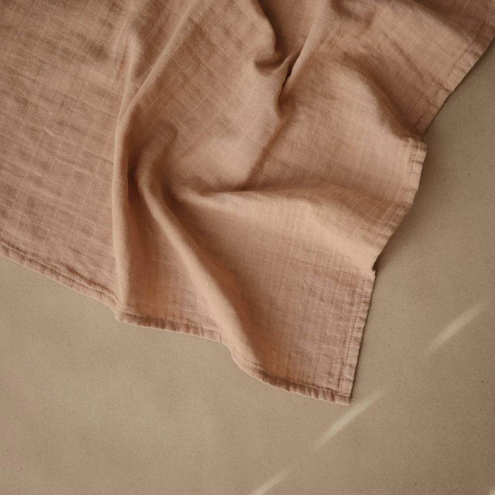 Mushie muslino vystyklai iš organinės medvilnės Blush (3 vnt.)