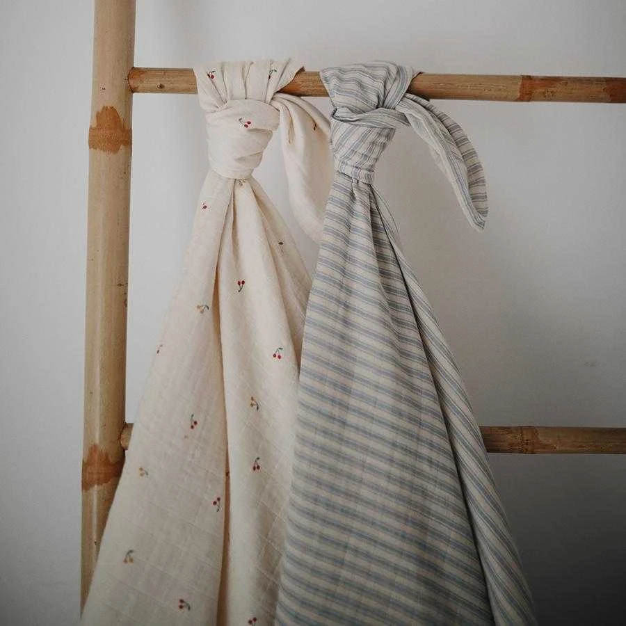 Mushie muslino vystyklas iš organinės medvilnės Caramel Polka Dots
