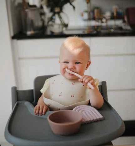 Mushie valgymo įrankių rinkinys vaikams Mustard