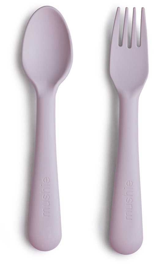 Mushie valgymo įrankių rinkinys vaikams Soft Lilac