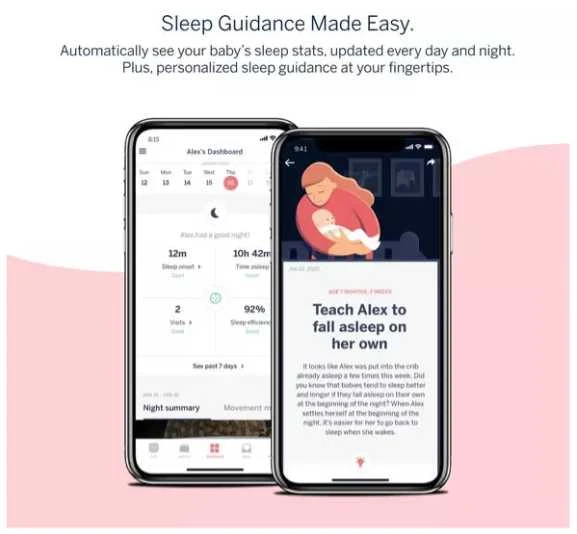 Nanit Pro Complete Monitorius System with Breathing Motion mobilioji auklė su universaliu stovu ir sienos laikikliu bei pilnas kvėpavimo monitorius