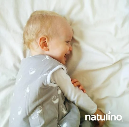 Natulino BabyComfort dvisluoksnis kūdikių miegmaišis (animals pilkas / baltas spalva)
