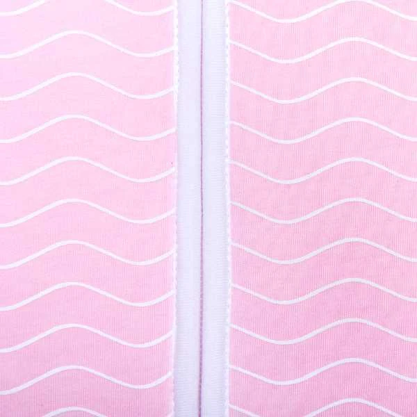 Natulino CosyNites trisluoksnis kūdikio miegmaišis (natural pink baltas waves / baltas spalva)