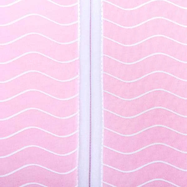 Natulino CosyNites trisluoksnis kūdikio miegmaišis (natural pink baltas waves / baltas spalva)