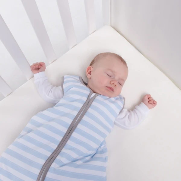 Natulino CosyNites trisluoksnis kūdikio miegmaišis (mėlynas stripes / warm pilkas spalva)
