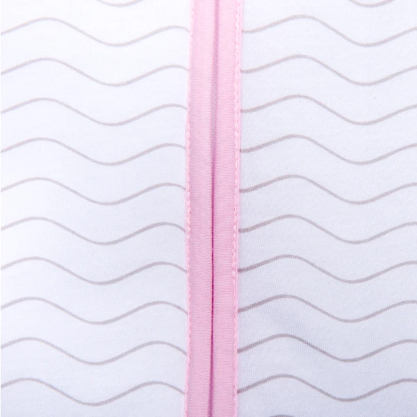 Natulino CosyNites trisluoksnis kūdikių miegmaišis (natural baltas pilkas waves / pink spalva)