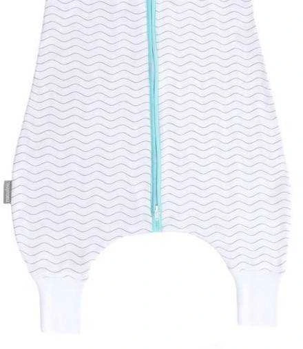 Natulino LITTLE WALKERS dvisluoksnis kūdikio miegmaišis Baltas Pilkas Waves & Mint