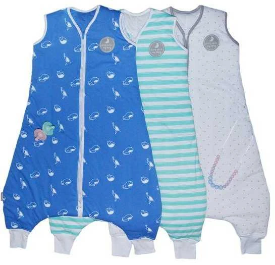 Natulino LITTLE WALKERS dvisluoksnis kūdikio miegmaišis Baltas Pilkas Waves & Mint