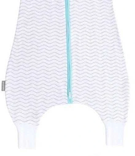 Natulino LITTLE WALKERS dvisluoksnis kūdikio miegmaišis Baltas Pilkas Waves & Mint