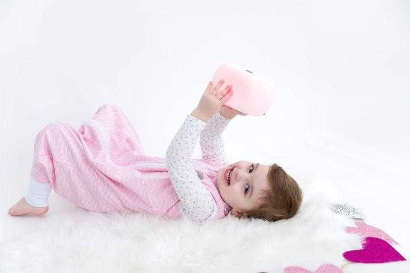 Natulino LITTLE WALKERS dvisluoksnis kūdikio miegmaišis Baltas Pilkas Waves & Mint