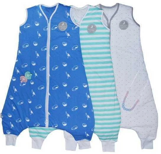 Natulino LITTLE WALKERS dvisluoksnis kūdikio miegmaišis Baltas Pilkas Waves & Mint