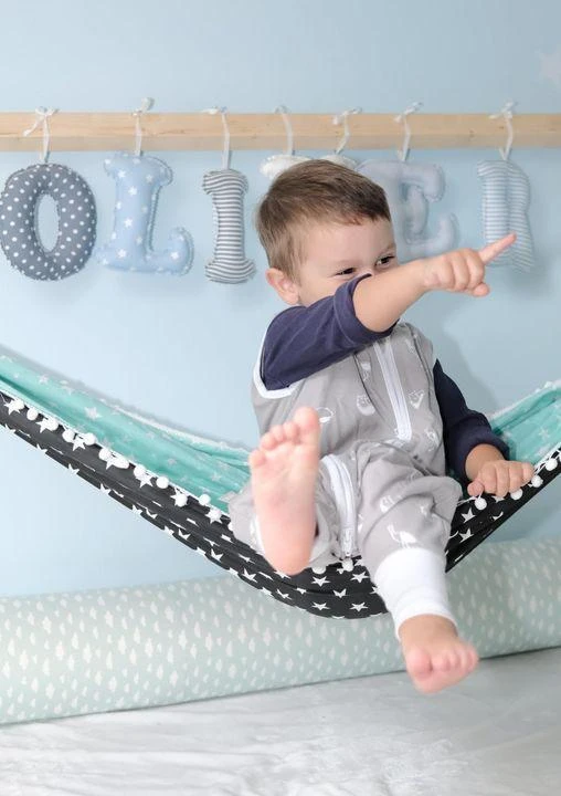 Natulino LITTLE WALKERS dvisluoksnis kūdikio miegmaišis Baltas Pilkas Waves & Mint