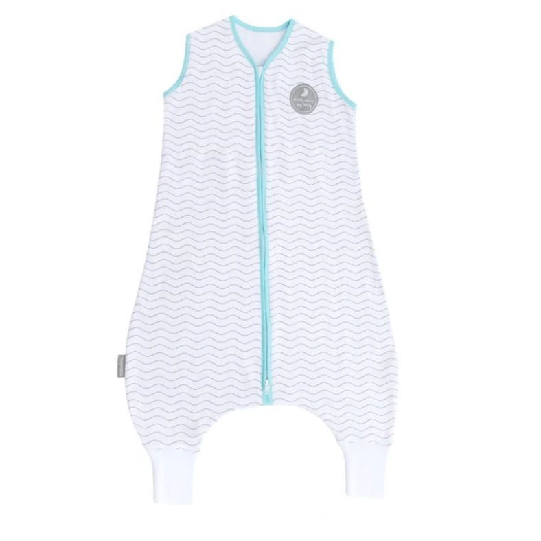 Natulino LITTLE WALKERS dvisluoksnis kūdikio miegmaišis Baltas Pilkas Waves & Mint