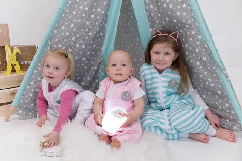 Natulino LITTLE WALKERS trisluoksnis kūdikio miegmaišis Baltas Pilkas Waves & Mint