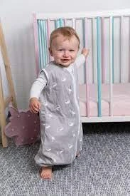 Natulino LITTLE WALKERS trisluoksnis kūdikio miegmaišis Baltas Pilkas Waves & Mint