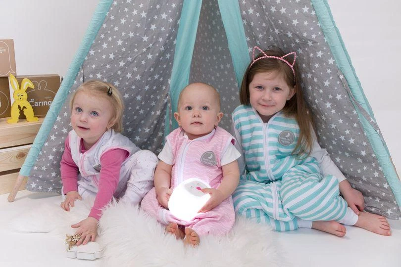 Natulino LITTLE WALKERS trisluoksnis kūdikio miegmaišis Baltas Pilkas Waves & Mint