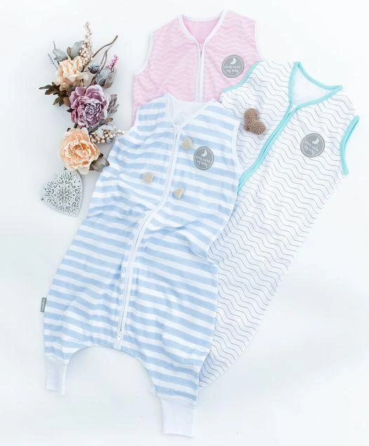 Natulino LITTLE WALKERS viensluoksnis kūdikio miegmaišis Animals Gray & Baltas