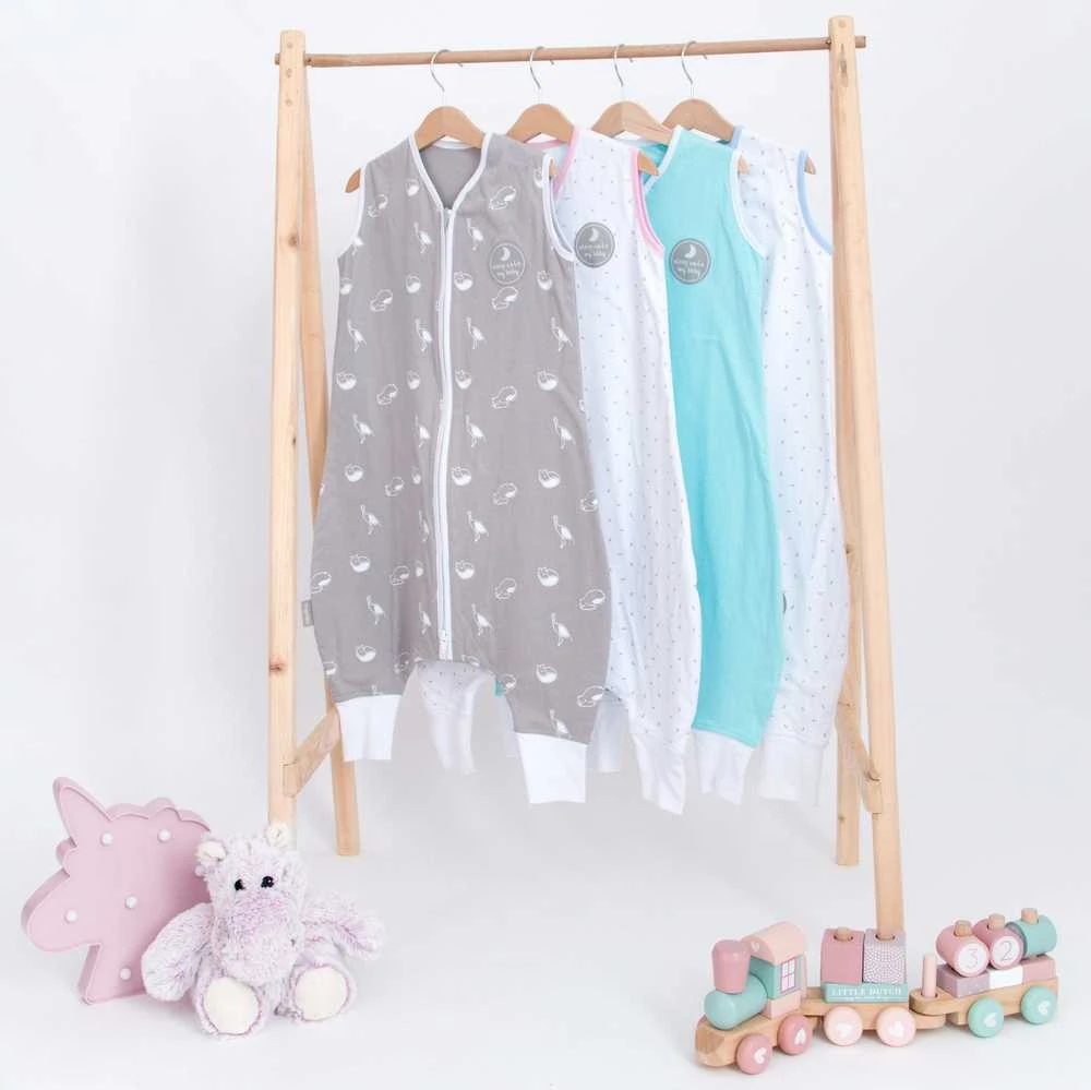 Natulino LITTLE WALKERS viensluoksnis kūdikio miegmaišis Animals Gray & Baltas