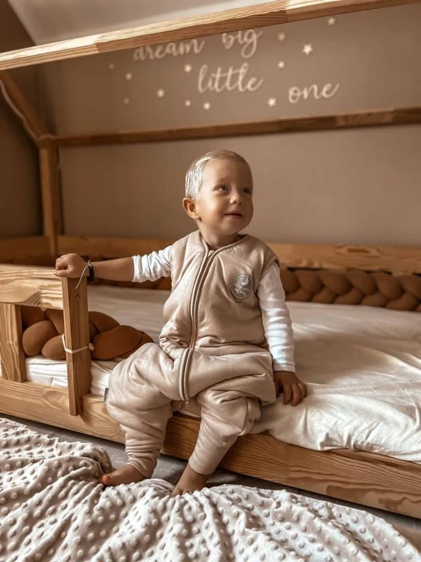 Natulino NATURALS LITTLE WALKERS™ viensluoksnis kūdikio miegmaišis beige (smėlio spalvos)