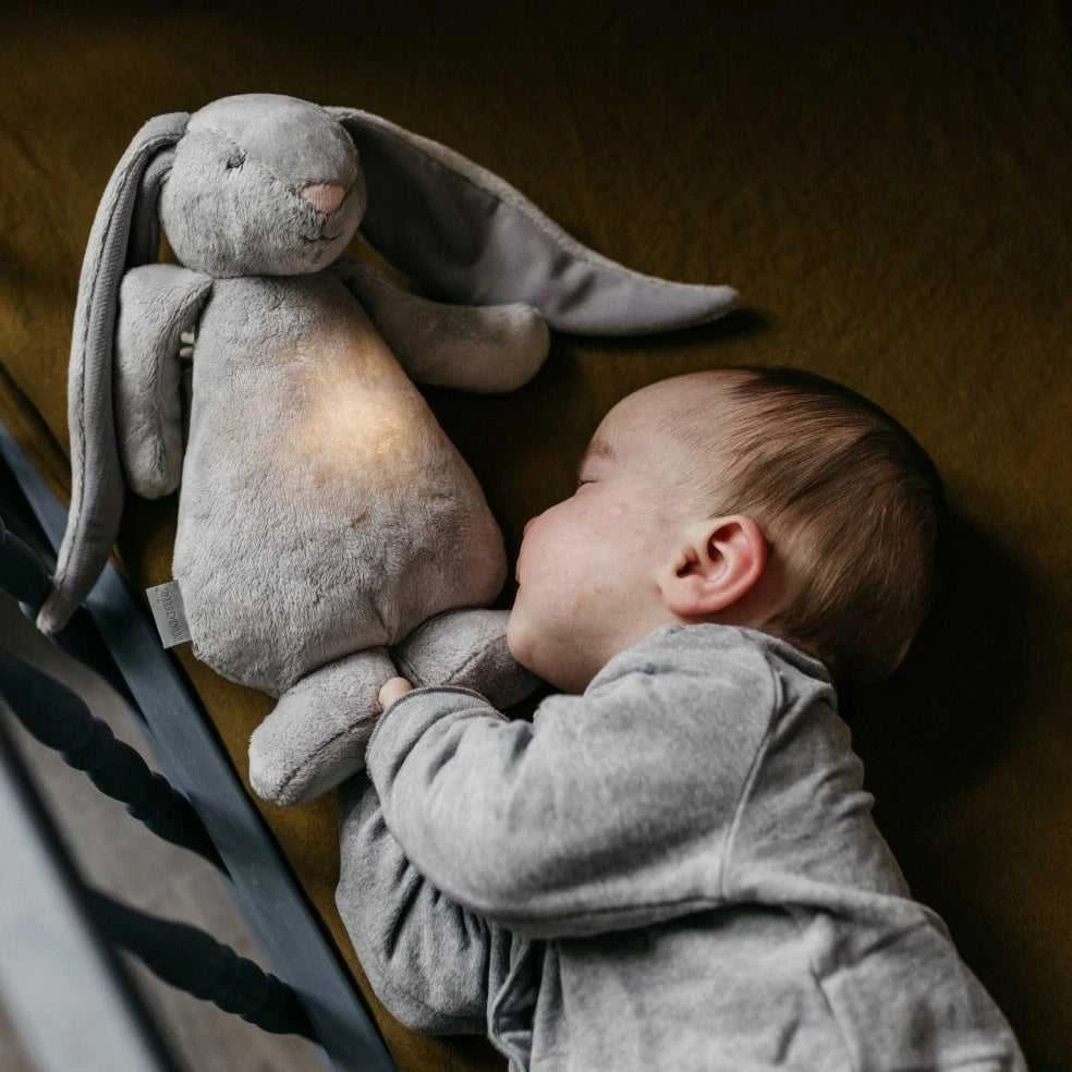 Moonie 2.0 migdukas Humming Bunny - Sidabrinis su garso įrašymo funkcija