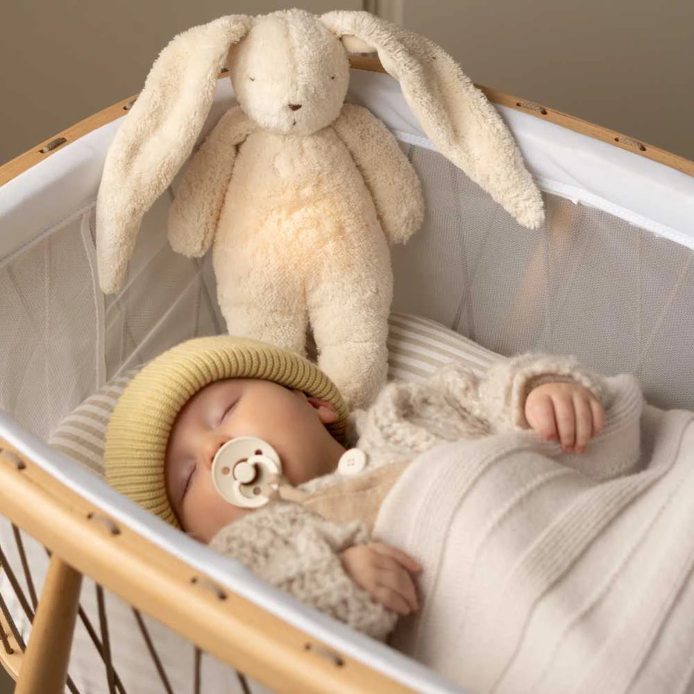 Moonie 2.0 migdukas Organic Humming Bunny - Cappuchino su garso įrašymo funkcija