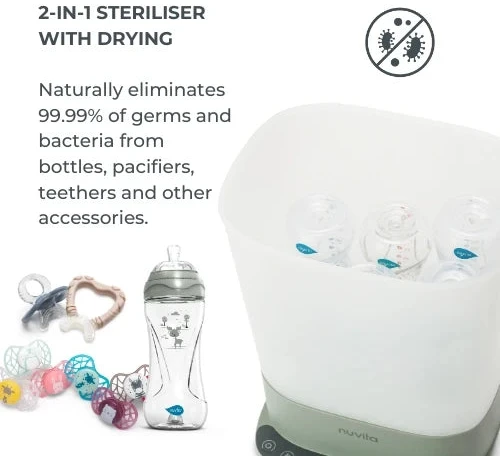 Nuvita SteriDry 2in1 garinis buteliukų sterilizatorius su džiovinimu