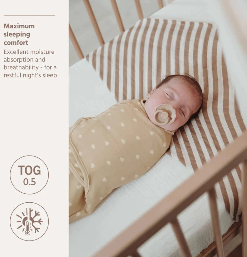 Pink Meyco Baby kūdikio vystymo miegmaišis 0–3 mėn., Mini Panther Soft Rožinė – TOG 1.0