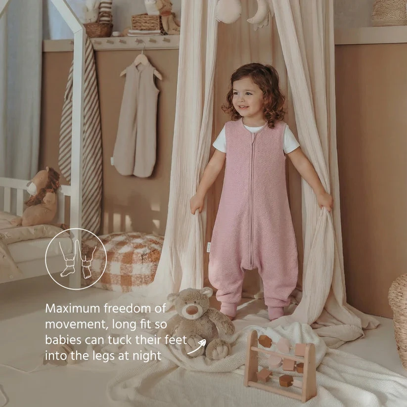 Pink Meyco Baby Studio kūdikio miegmaišis su kojytėmis Violetinė Rožinė, TOG 1.0
