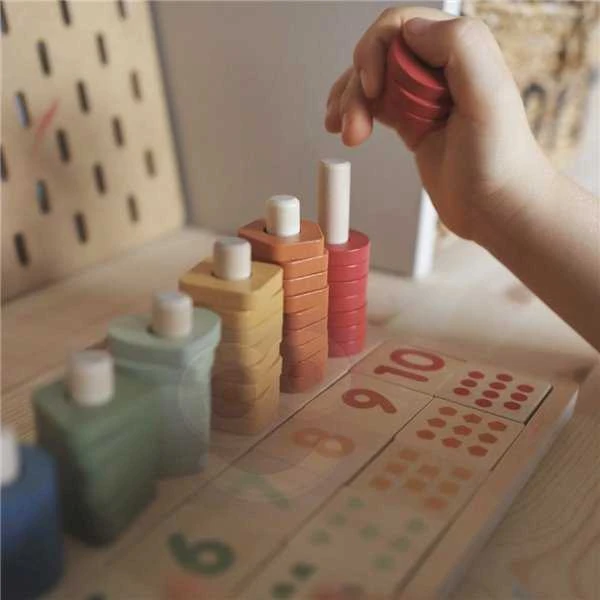 Dėlionė Viga Toys „Viga Polarb“ medinis „Abacus Sorter“ mokymosi numeriai Montessori