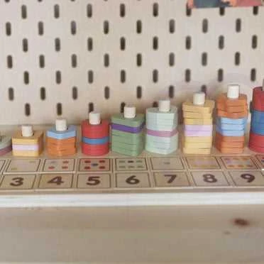 Dėlionė Viga Toys „Viga Polarb“ medinis „Abacus Sorter“ mokymosi numeriai Montessori