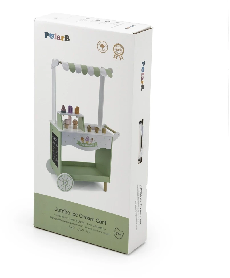 Viga Toys „Viga Polarb“ medinis kioskas su ledų ledų salonu