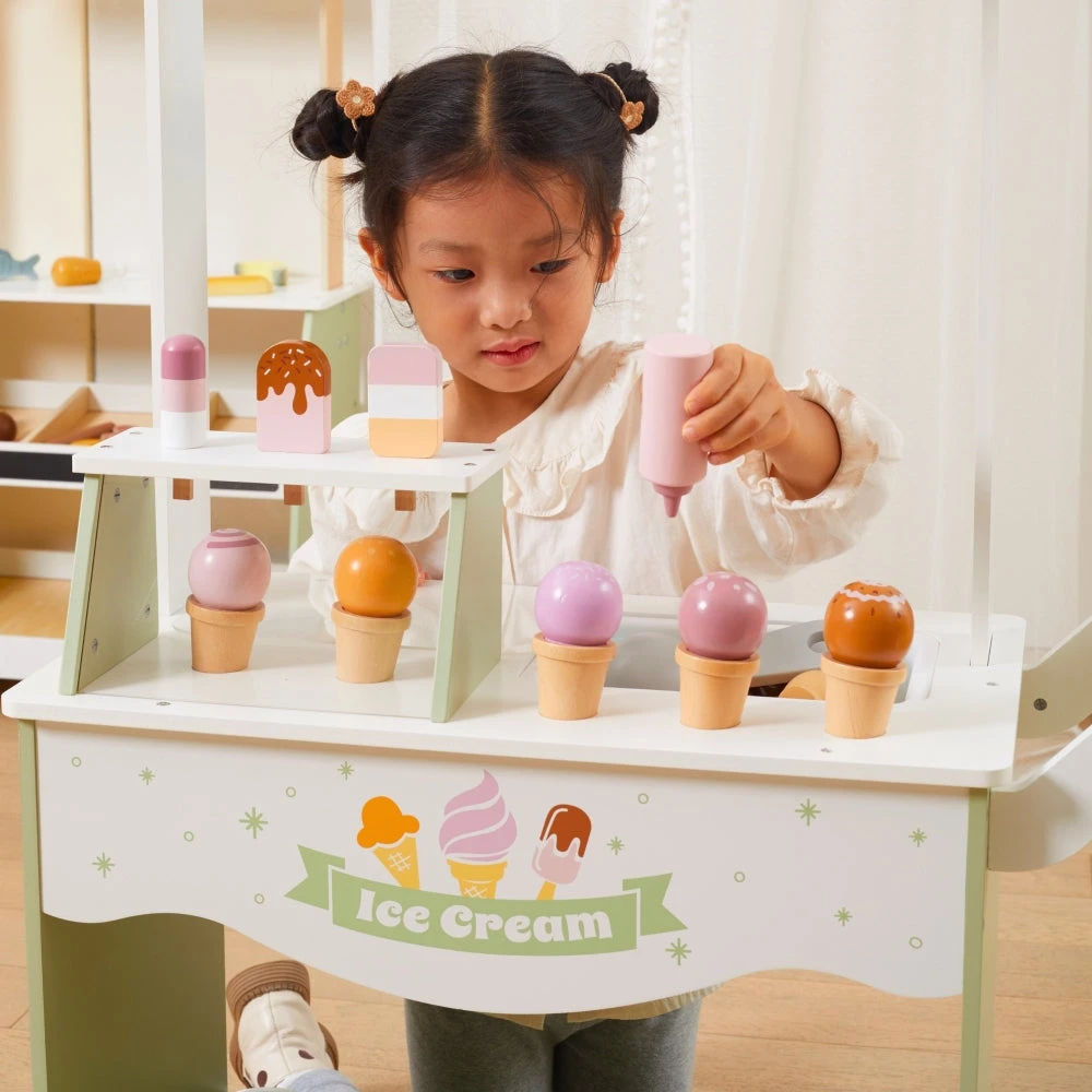 Viga Toys „Viga Polarb“ medinis kioskas su ledų ledų salonu