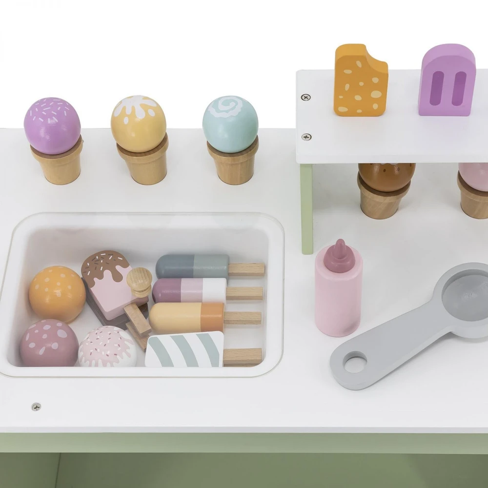 Viga Toys „Viga Polarb“ medinis kioskas su ledų ledų salonu