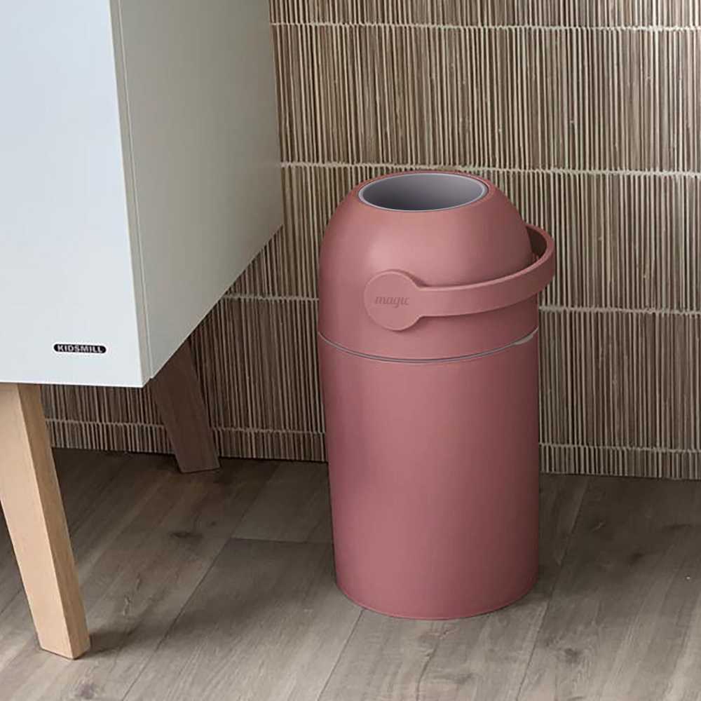 Sauskelnių šiukšliadėžė Magic Majestic, 25 sauskelnėms, bordo + 15 maišelių