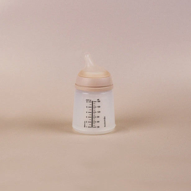SUAVINEX ZERO ZERO ANTI-COLIC BUTELIUKAS SU LĖTOS SROVĖS ŽINDUKU, 180ML, NUO +0 MĖN., LIGHT