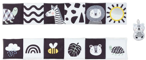 Taf Toys dvipusė kontrastinė knygelė kūdikiui Savannah Juodas & Baltas Book, 0 mėn.+